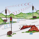 Photo: Portable traffic lights MSS-HIT-2_01 LED Radio