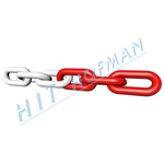 Photo: Link chain (robust) red-white 8mm