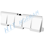 Photo: Plastic crash barrier PS white