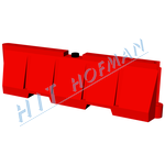 Photo: Plastic crash barrier PS red