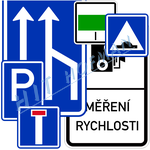 Photo: Traffic information signs - signs relating to traffic-flow